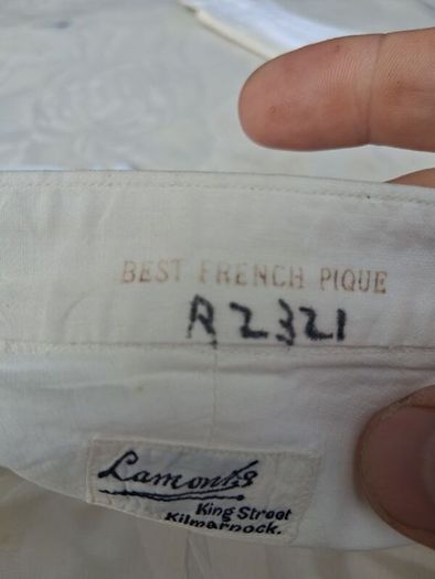 Lamonts of Kilmarnock 1920's Pique Shirt(NOS)