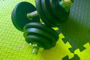 Cast iron dumbbells