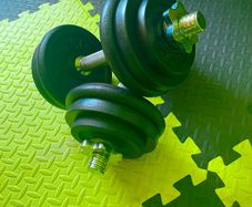 Cast iron dumbbells