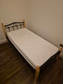 Single bed with mattress