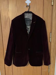 Antique Rogue Velvet Blazer Burgundy Size 46R XXL
