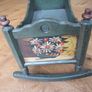 Vintage/Antique Wood Rocking Doll Cradle Image 5