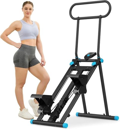 Stair Stepper with 6 Resistances Foldable Stairmaster Machine for Home Gym Workout, 160kg Load-Bearing Capacity Cardio Stair Climber with Low Noise