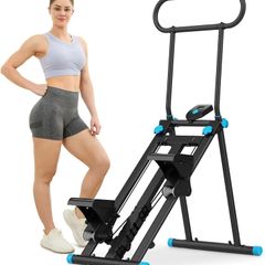 Stair Stepper with 6 Resistances Foldable Stairmaster Machine for Home Gym Workout, 160kg Load-Bearing Capacity Cardio Stair Climber with Low Noise