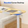 H5 Side Table, Flexible Laptop and Bed Table with Tiltable Desktop, Height Adjustable & Mobile, Ideal for Sofa, Bed & Reading Time (Maple) Image 4
