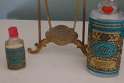 Vintage 4711 Easel Stand And 2 Bottles Of 4711