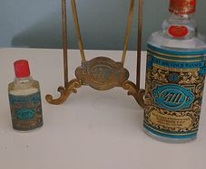 Vintage 4711 Easel Stand And 2 Bottles Of 4711
