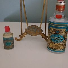 Vintage 4711 Easel Stand And 2 Bottles Of 4711
