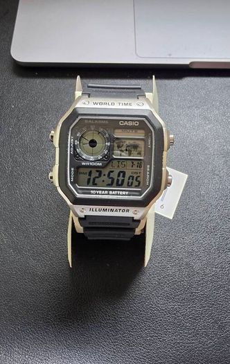 Casio digital watch AE-1200WH-1CVEF Silver black