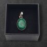 Vintage 925 Sterling Silver & Malachite Pendant Image 2