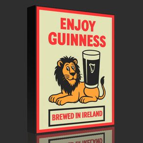 Guinness Retro Lion Lightbox