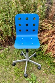 IKEA JULES Junior Childrens Adjustable Swivel Desk Chair Blue