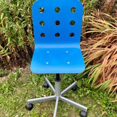 IKEA JULES Junior Childrens Adjustable Swivel Desk Chair Blue