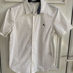 Boys white short sleeved shirt