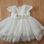 Christening baptism dress 0-3 month with headband, shoes and jacket Image 2
