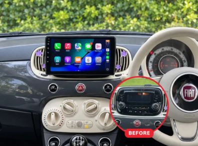 Fiat 500 Apple CarPlay & Android Auto Radio