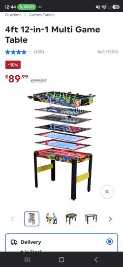 12 in 1 Games Table