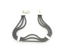 Vintage Multi-Strand 925 Silver Foxtail Bracelet