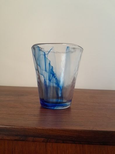 Bormioli Rocco Murano Blue Swirl Glass