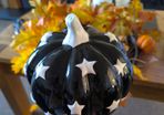 Glass Halloween pumpkin decoration only one available