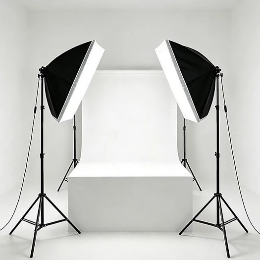 27in Continuous Studio Soft Box with 2pcs 80W Bi-color Dimmable LED Light
