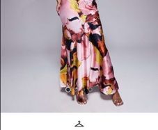 ASOS cowl neck satin tie back maxi dress
