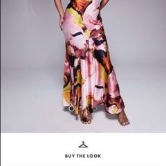 ASOS cowl neck satin tie back maxi dress