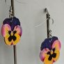 Pansy Matrix Yellow Purple Wing Earrings Image 6