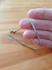 Sterling Silver 7" Bracelet - Stamped for Silver (sl85)
