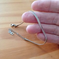 Sterling Silver 7" Bracelet - Stamped for Silver (sl85)