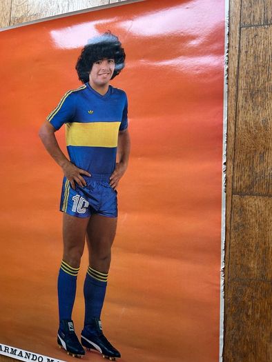 ORIGINAL 1981 Diego Maradona Boca Juniors Poster. VERY RARE
