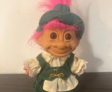 Vintage RUSS  Trolls Around the World Germany pink Hair