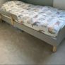 Flexa dots grey single bed with side rail ( no mattress) Image 2