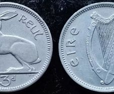 [#325] - Ireland 1961 | Irish 3 Pence | Hare | KM.12a