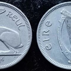 [#325] - Ireland 1961 | Irish 3 Pence | Hare | KM.12a