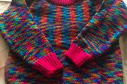 Handknit Girls sweater