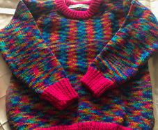 Handknit Girls sweater