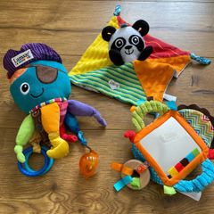 Baby Sensory Rattle Chime Toy and Baby Comforter Bundle 3 pc /Sensory Toys