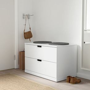 3x NORDLI Chest of 2 drawers, white, 80x54 cm