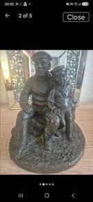 Rare Signed Jeanne Rynhart Bronze  Old Sailor & Boy Limited Edition