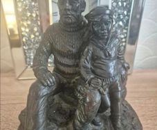 Rare Signed Jeanne Rynhart Bronze  Old Sailor & Boy Limited Edition