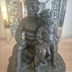 Rare Signed Jeanne Rynhart Bronze  Old Sailor & Boy Limited Edition