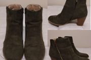 Green Suede Ankle Boots
