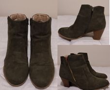 Green Suede Ankle Boots