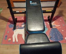weight bench and bar
