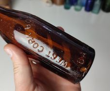 174 - Vintage West Cork Bottling Company Beer Embossed Letters Brown Amber Glass Decorative Collectible Bottle
