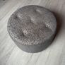 Footstool Round, Grey Image 2