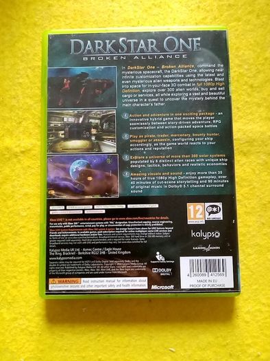 Dark star one Broken alliance Xbox 360 games Original