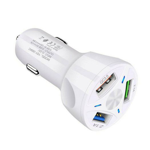 QC 3.0 Car Triple USB Phone Quick Charger 30W (Brand New/Warranty)