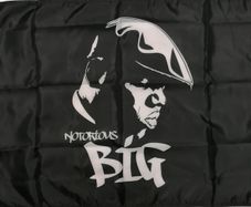 Notorious B.I.G. Biggie Smalls music flag 90cm x 60cm.